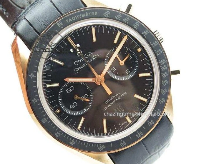 0426 Speedmaster ’57 RG Chrono AXF Best Edition On Black Leather Strap A Colorful 8284